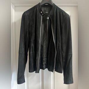 Theory Black Suede Jacket